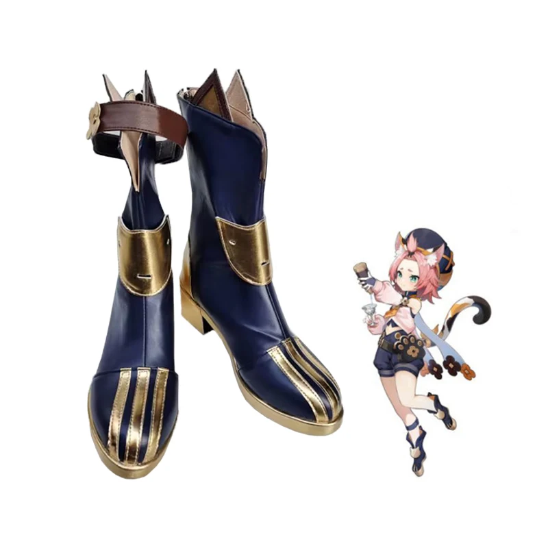 Game Genshin Impact Diona Cosplay Shoes Boots Halloween Cosplay Prop For Girls Women