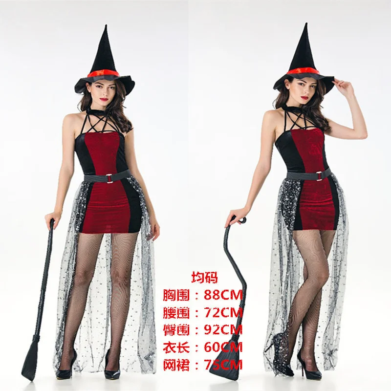 

Women's vampire costume, Halloween costume, adult, medieval magician, carnival, performance, drama, masquerade, costume