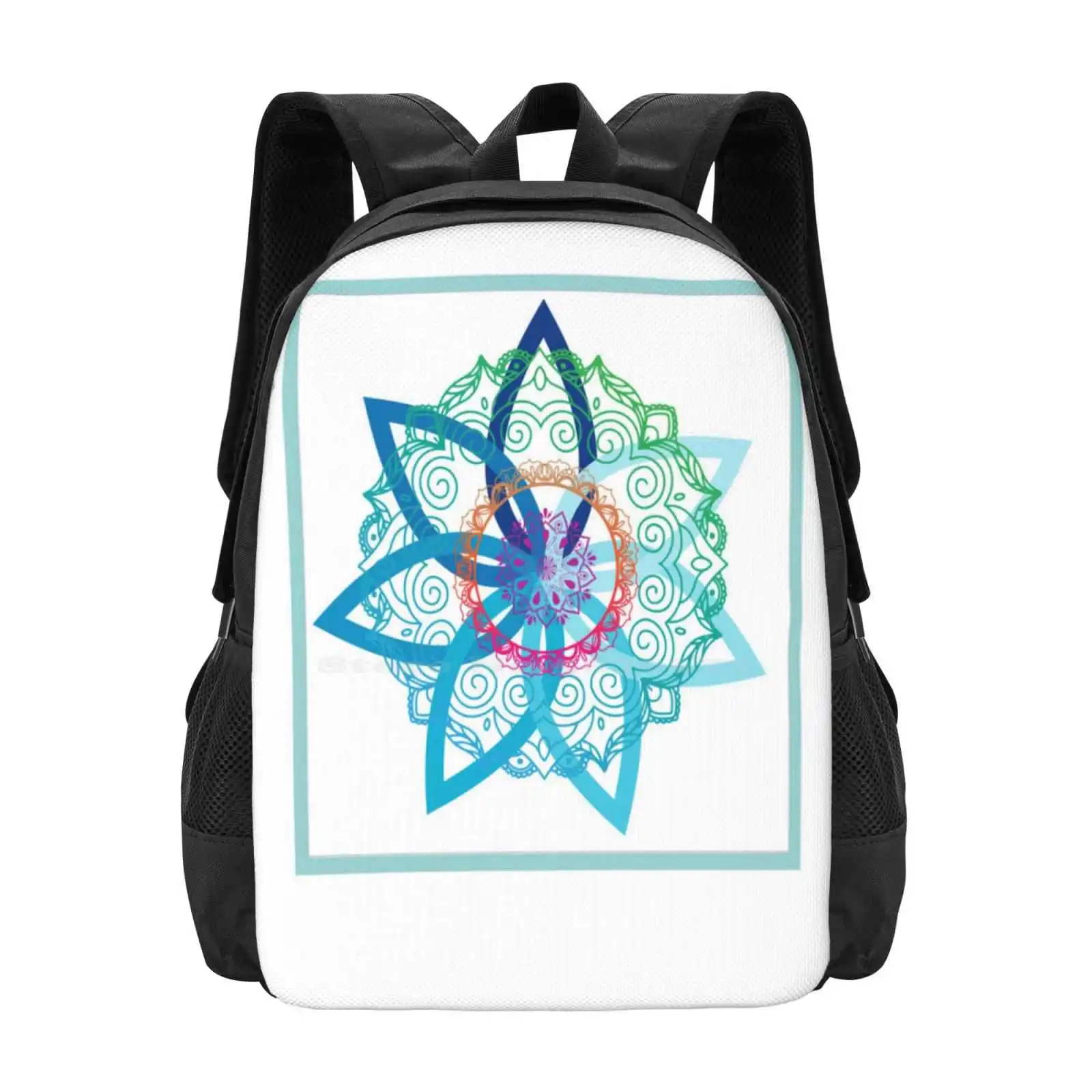 Blue Mandala Pattern Design Bagpack, Mochilas Escolares, Citações, Humor Engraçado, Gen Z Sarcástico, Palavras Punny, Inteligente Intelectual