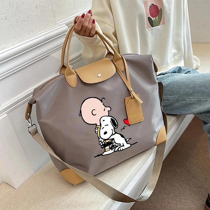 Snoopy Ladies Travel Bag Large Capacity Women\'s Handbag Waterproof Fashion Gym Bag Luggage Bag Shoulderbag Birthday Gift