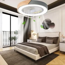 Ventilador de techo de madera moderno nórdico, protección ocular con atenuación de tres colores y luz LED para ventilador de techo para sala de estar y dormitorio, 110V