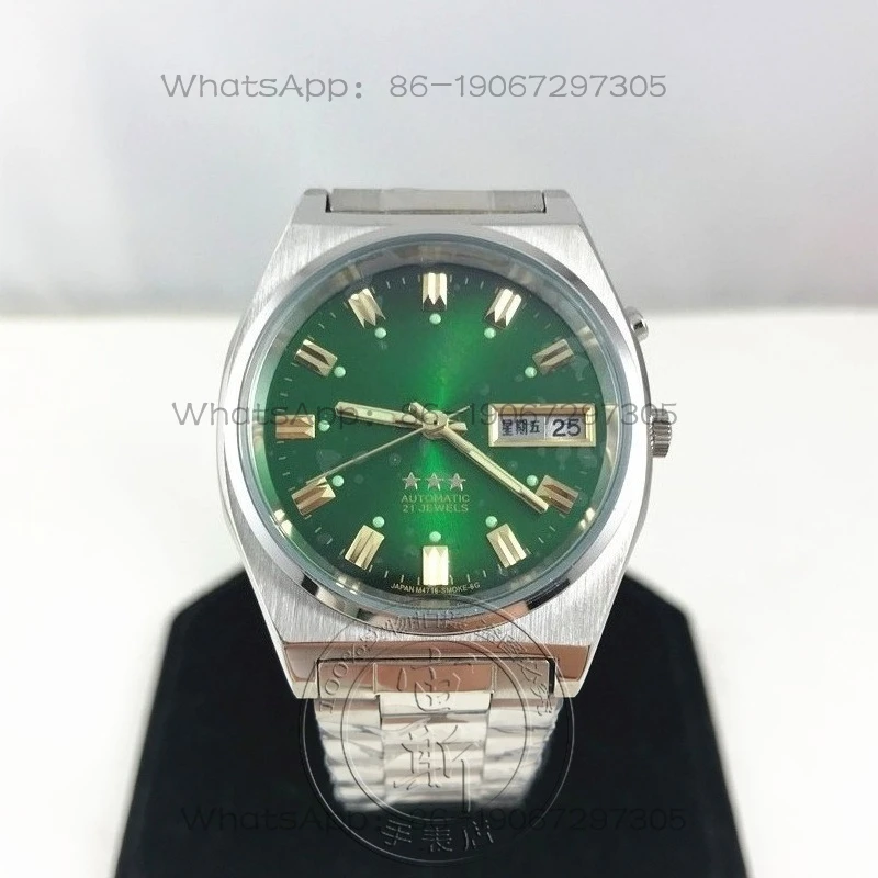 2026 جديد للجنسين المشرق ساعة ميكانيكية حزام الصلب للطي المشبك وظيفة كاملة سلسلة ساعات التوقيت العالمي 35 مللي متر #6