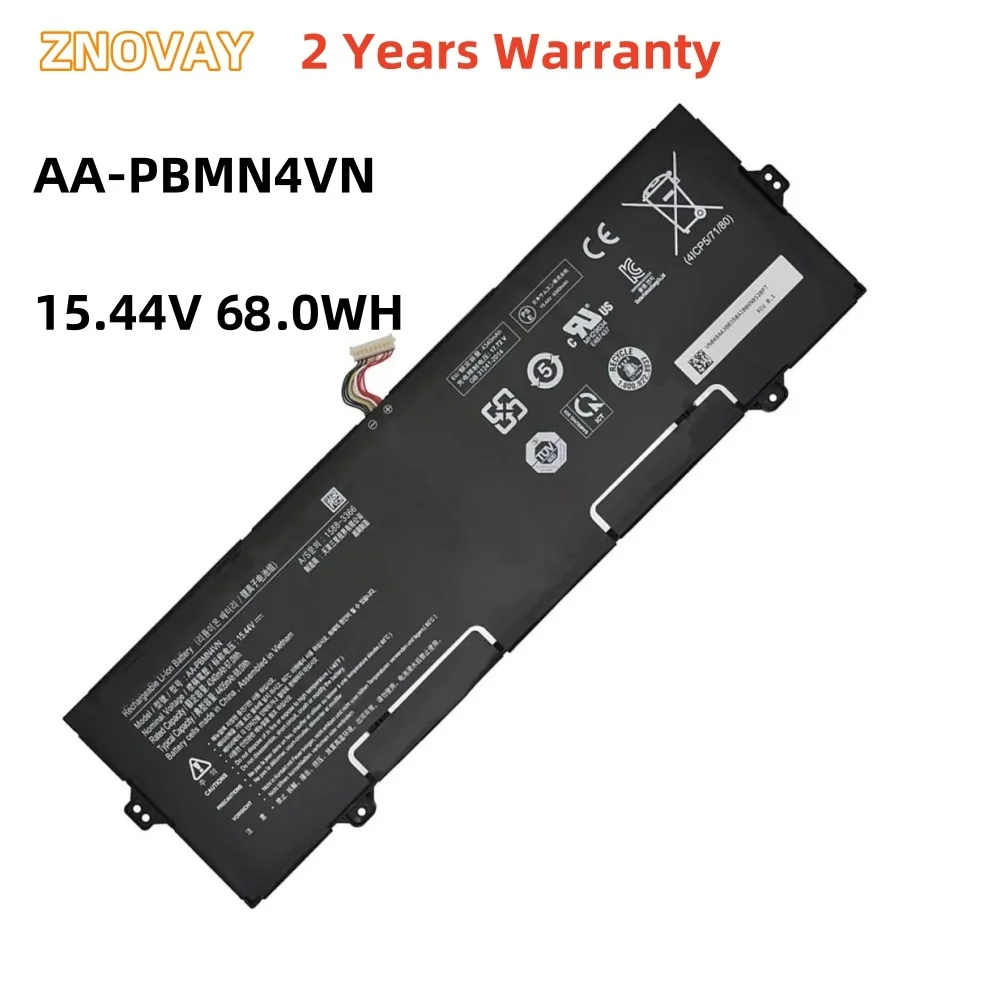 ZNOVAY 68WH AA-PBMN4VN Laptop Battery For Samsung Galaxy Book Pro 360 15 NP950XDB NP950XDB-KA1US NP950XDB-KB1US NP950QDB Series