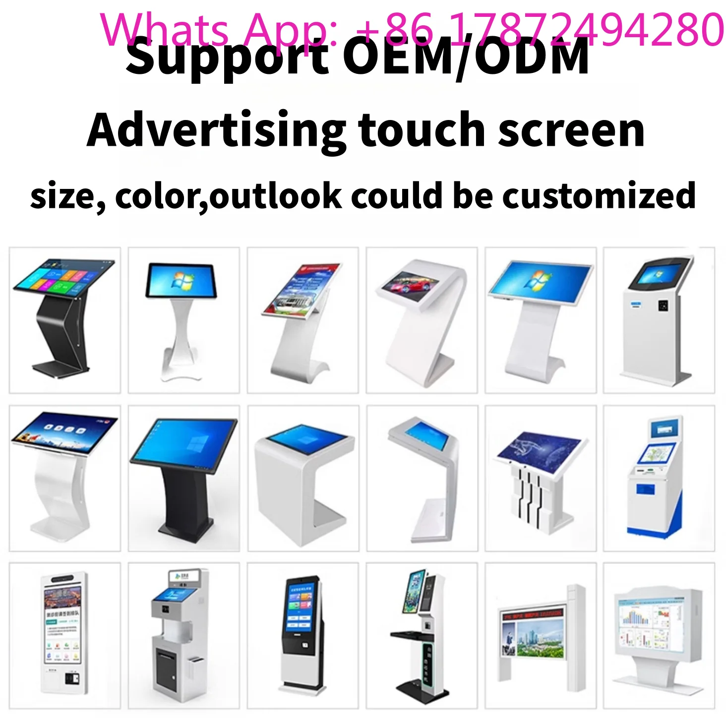 65 Inch Vertical Advertising Equipment Next to the Elevator, LCD High-definition Display Screen, Vertical Digital Signage