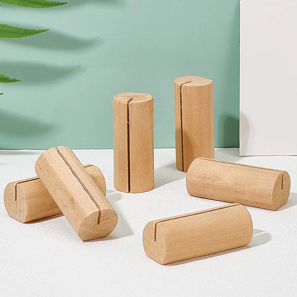 10 Pcs Wooden Table Number Holders Large Size Rustic Charm Wedding Decor Card Display Stand Postcard Holder Picture Rack