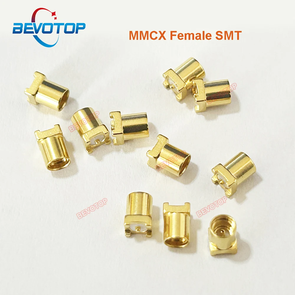 100PCS/LOT MMCX-K MMCX Female SMT Connector PCB Mount Goldplated Copper MMCX Connectors