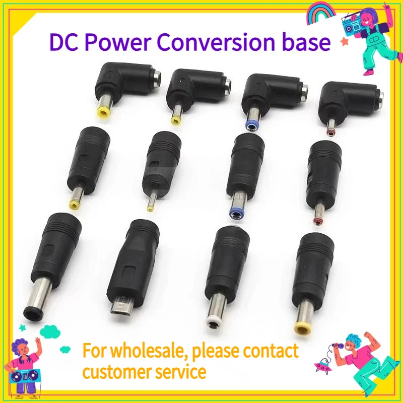 

2PCS DC 5.5x2.1 Female Jack Power Adapter To 3.5x1.35/4.0x1.7/4.8x1.7/5.5x2.1/5.5x2.5/6.3x3.0/6.0x4.4mm 90 Degree Male DC