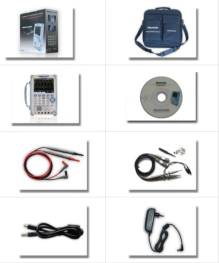 Hantek DSO1062B 2 Channels Digital Multimeter Oscilloscope 60Mhz Bandwidth LCD USB Handheld Osciloscopio 6000 Counts DMM