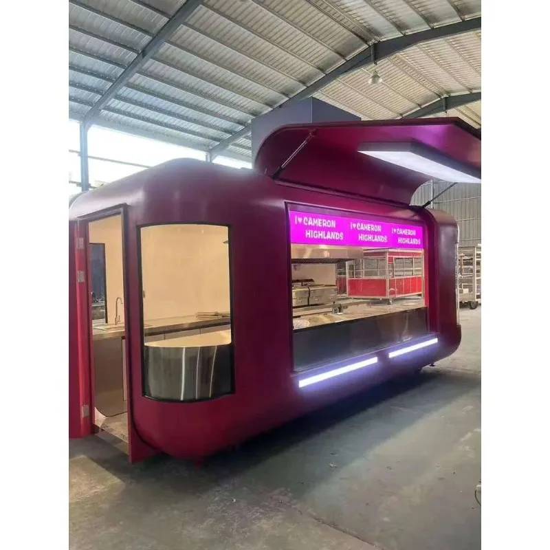 Custom Food Trailer Concession Cart With Dot Vin Number For United States Road Legal Towing Professional Mobile Kitchen Setup