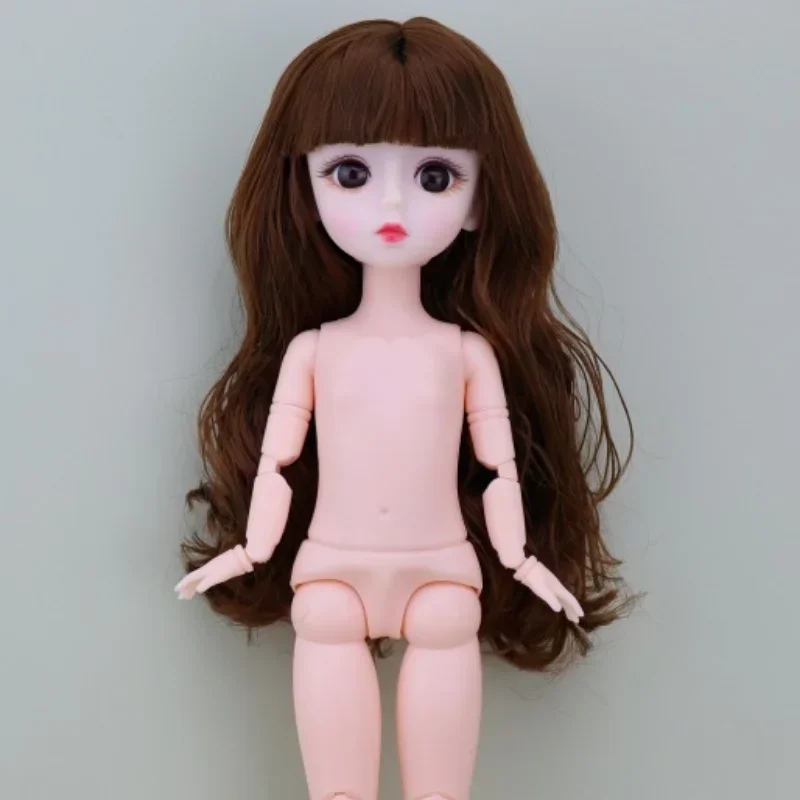 3D Simulation Eyes with 20 Movable Joints 1/6 Bjd Doll Girl DIY Dress Up Toy Nude Body