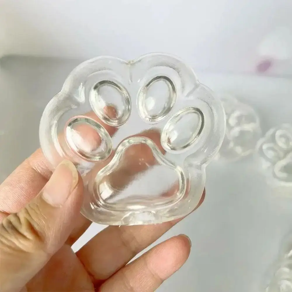 2Pcs Soft TPR Material Cat Paw Empty Shell Hollow Empty Design Cat Paw Shape DIY Squishy Ball Elastic Stretchable