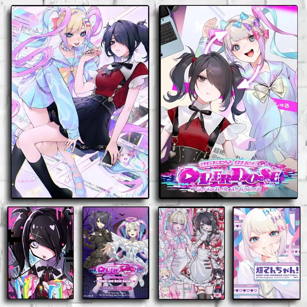 Anime Gaming N-Needy Streamer Overload Poster Wall Art Print Poster for Bedroom Living Room Home Decor Gift Artwork