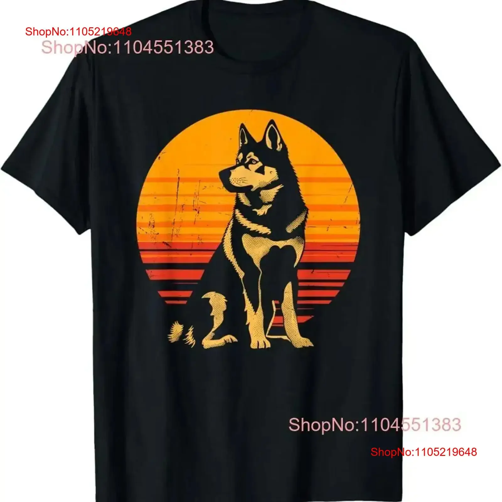 Retro Husky Dog Owner Vintage Siberian T Shirt vintage Washed Comfortable fashion Versatile Stretched Stylish Casual