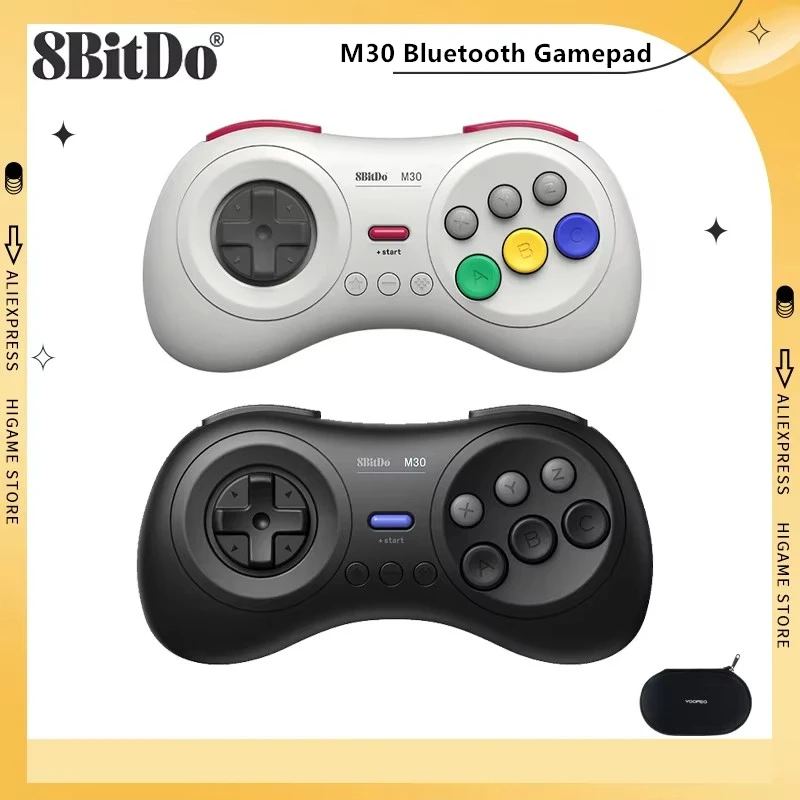 8Bitdo M30 Bluetooth Gamepad For Nintendo Switch PC macOS Steam and Android Controller With Sega Genesis Mega Drive Style