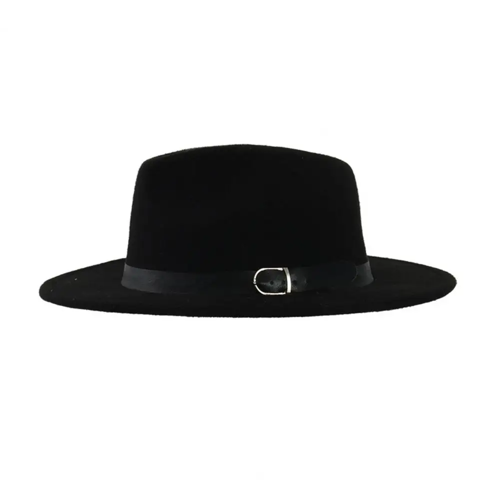 

Top Hat with Belt Buckle Victorian Black Magician Top Hat for Halloween Christmas Costume Accessory Men Women's Dress Up Party