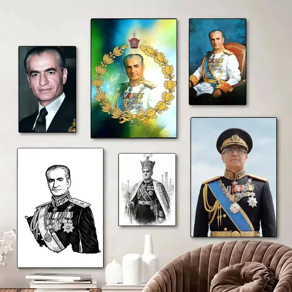 

King Mohammad Reza Shah Pahlavi Poster Perfect Space Sticker Self Adhesive for Office Home Theater Wall Art Decor Fancy Gift