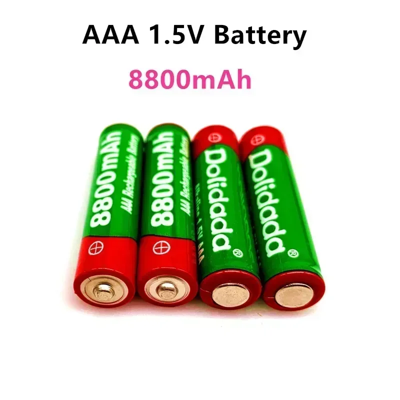 Batería recargable alcalina para luz led de juguete, pila recargable de 2020 V, AAA, 1,5 mah, 8800 V, +  envío gratis,