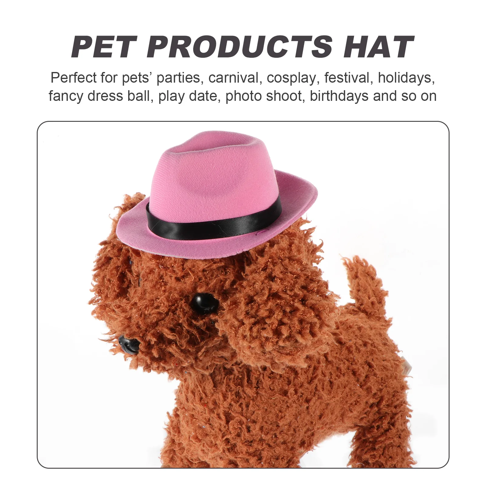 

Dog Cowboy Hat Puppy Decorative Wear resistant Household Cat Kitten Accessory Adjustable Strap Pet Supply High Grade Cotton