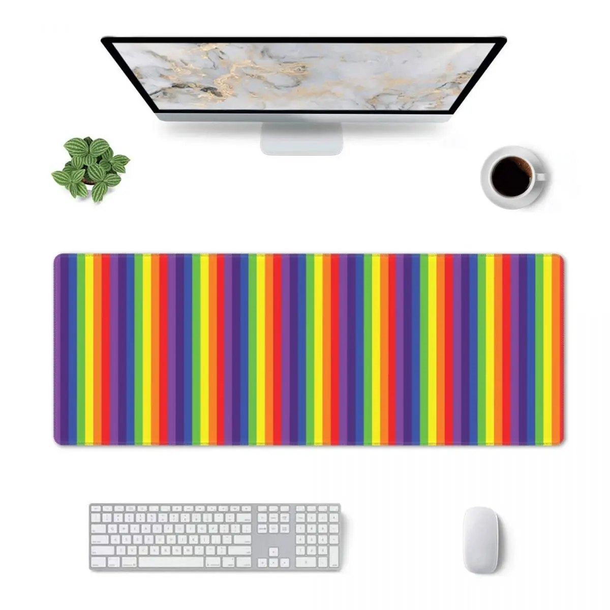 Large Mouse Pad Rainbow Flag Gay Pride Gamer PC Laptop Mats Keyboard Carpet Computer Gaming Office Accessories Desk Mat