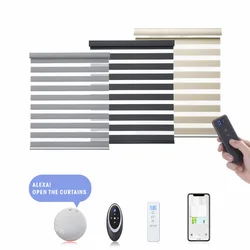 Tuya App Motorized Blackout Day And Night Zebra Blinds Shades Motorized Electric Zebra Blinds