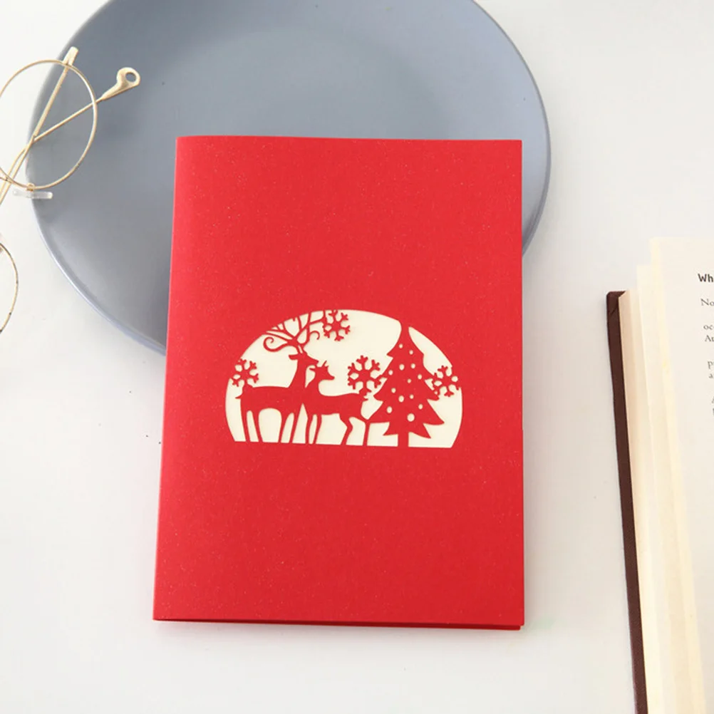 

3D Three-dimensional Greeting Card Paper Craft Cards Business Special Design Christmas for Blessing Stereoscopic
