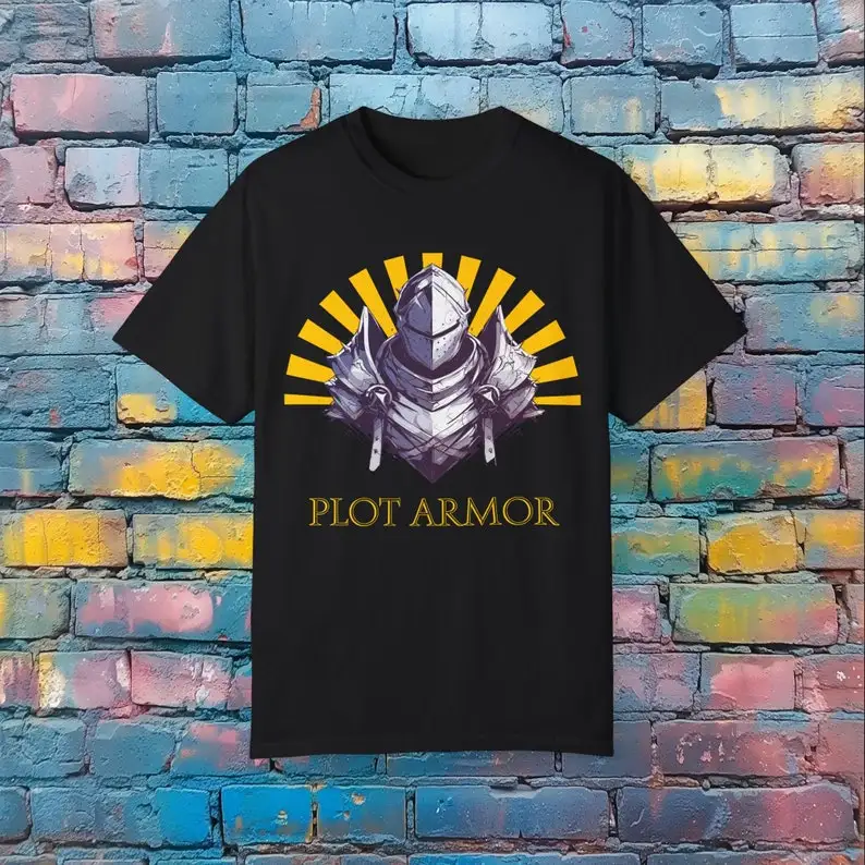 Plot Armor T-Shirt - Funny Anime Graphic Tee