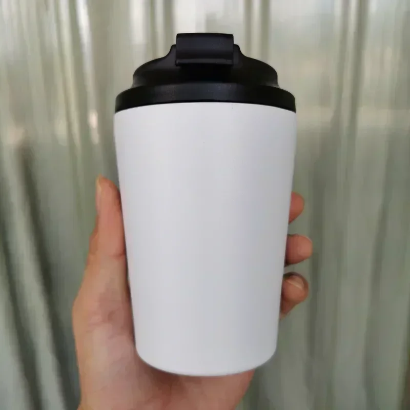 Vacuum Flasks Customized Logo Cup Coffee Mug Car Insulated Water Bottle Travel Stainless Steel Drinking Kettle 301-350ml 12oz