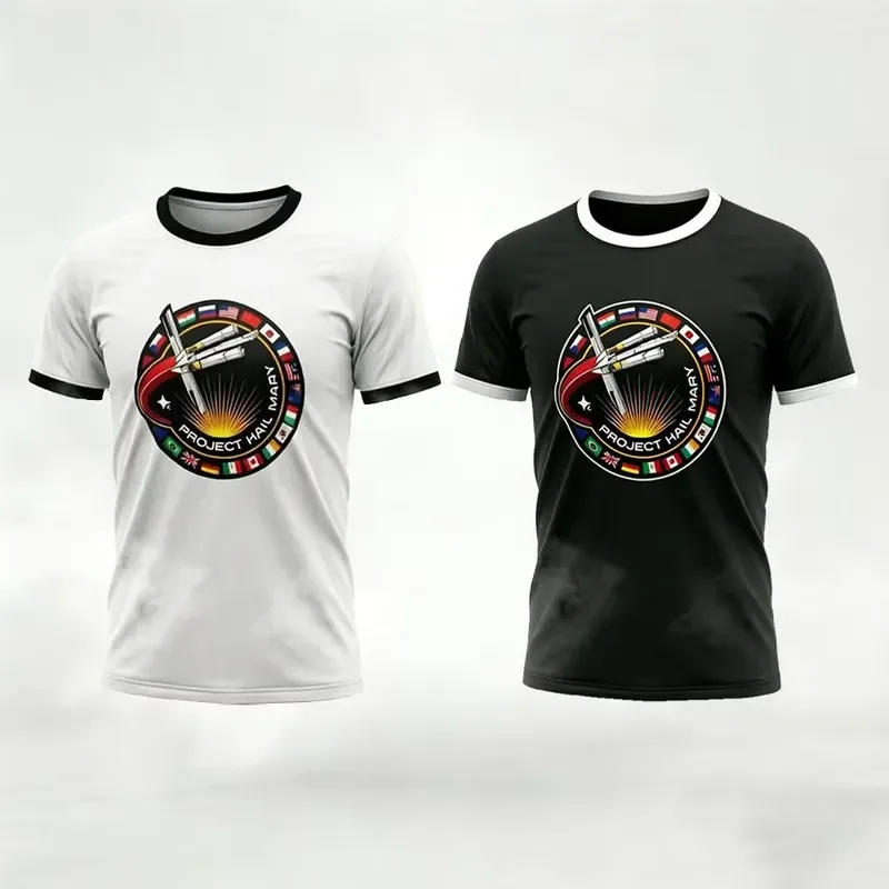 3D Printed 2026 New Project Hail Mary Theme T Shirt Sci Fi Novel Fan Retro Space Graphic Tee Men Women Summer Street Style