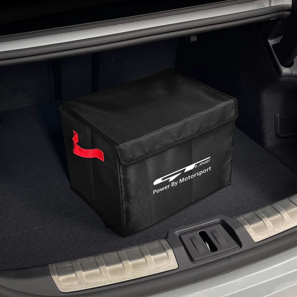 For Kia GT Line Ev6 Sportage Elantra Rio SELTOS Car Trunk Organizer Portable Auto Box Stowing Tidying Car Sundries Storage Box