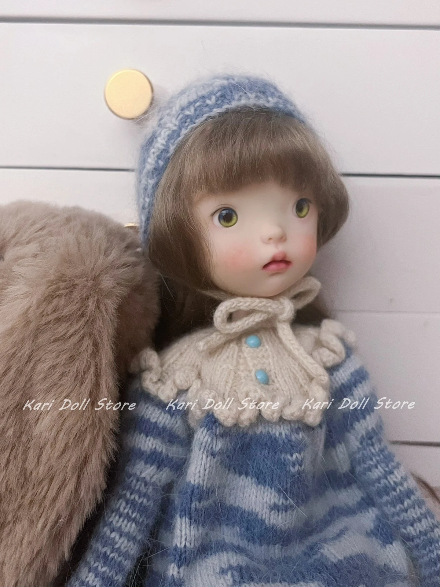 

Kari Doll Clothes and skirts Blue handmade dress with hat set for Landazz Landoudou Doll