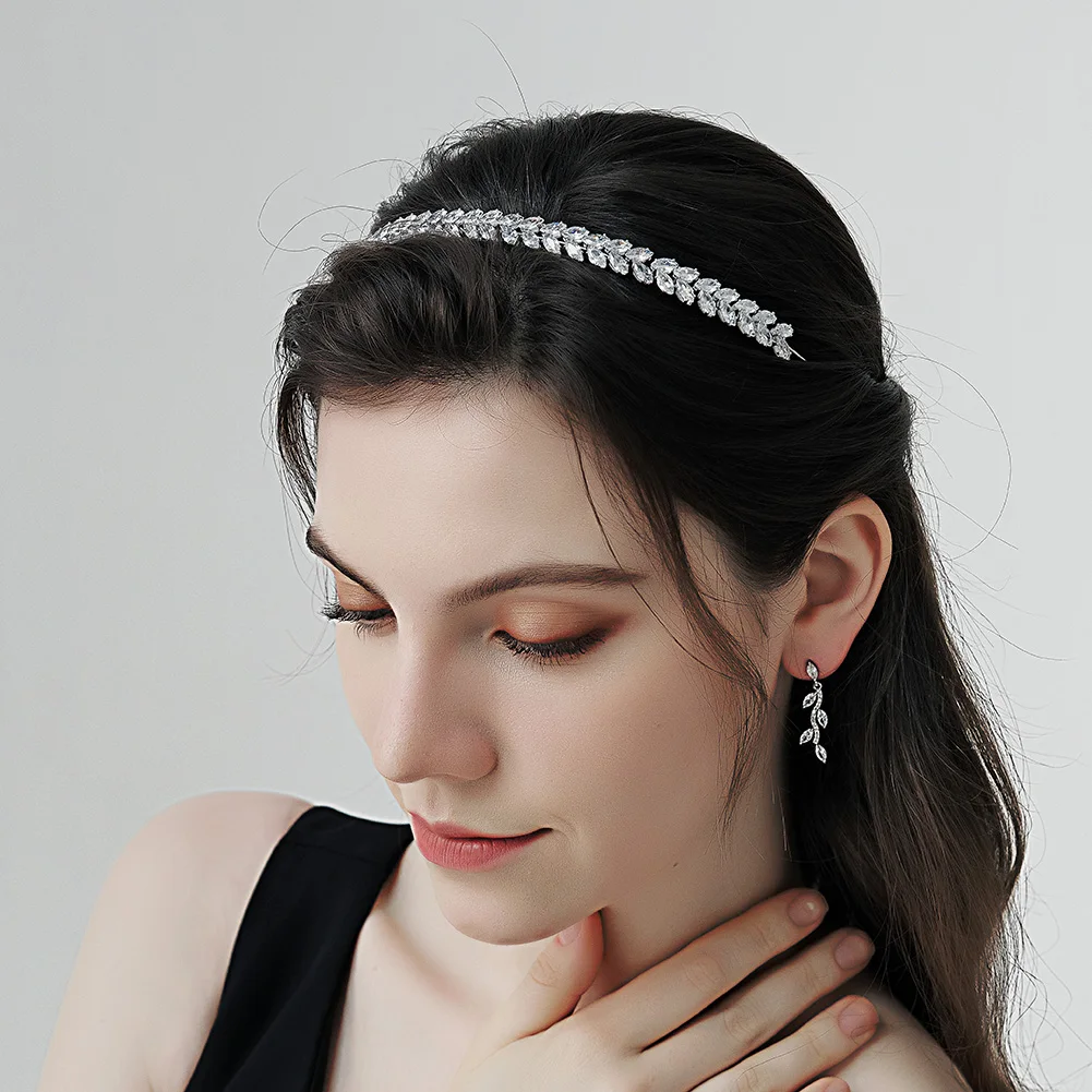 Crystal Bridal Jewelry Headdress Zircon Headband Grand Party Wedding Dress Tiara Hair Band