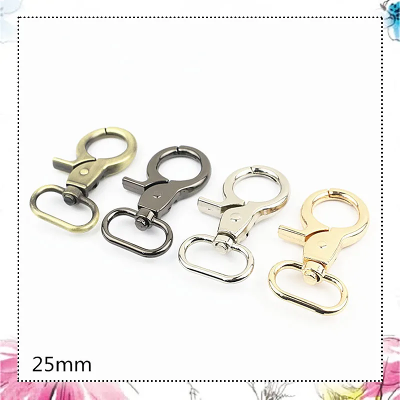 

10pcs 25x62mm Big Open End Metal Buckles For Bag Strap Swivel Clip Snap Hooks Keychain Lobster Clasp Buckle DIY Hardware