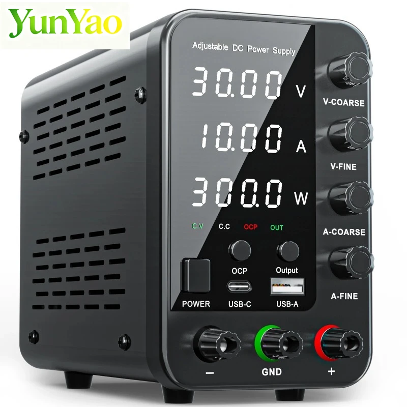 

Регулируемый источник питания постоянного тока 30 В 10 А с цифровым дисплеем, регулятор переменного напряжения для лаборатории, ремонта, зарядки аккумулятора