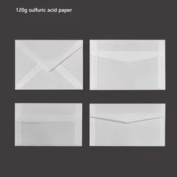 50pcs Envelope for Invitations Postcards European Giftbox Message Card Translucent Envelopes Wedding Sulfuric Acid Paper Storage
