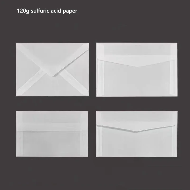 50pcs Envelope for Invitations Postcards European Giftbox Message Card Translucent Envelopes Wedding Sulfuric Acid Paper Storage