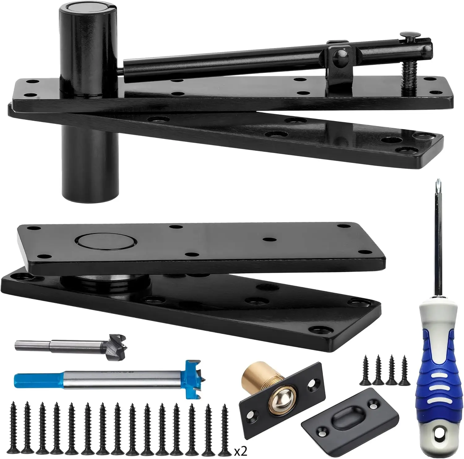Heavy Duty 360° Swinging Pivot Hinge for Large Secret Doors, Bookcase, Murphy & Shelf Doors - 870Lbs Load-Bearing