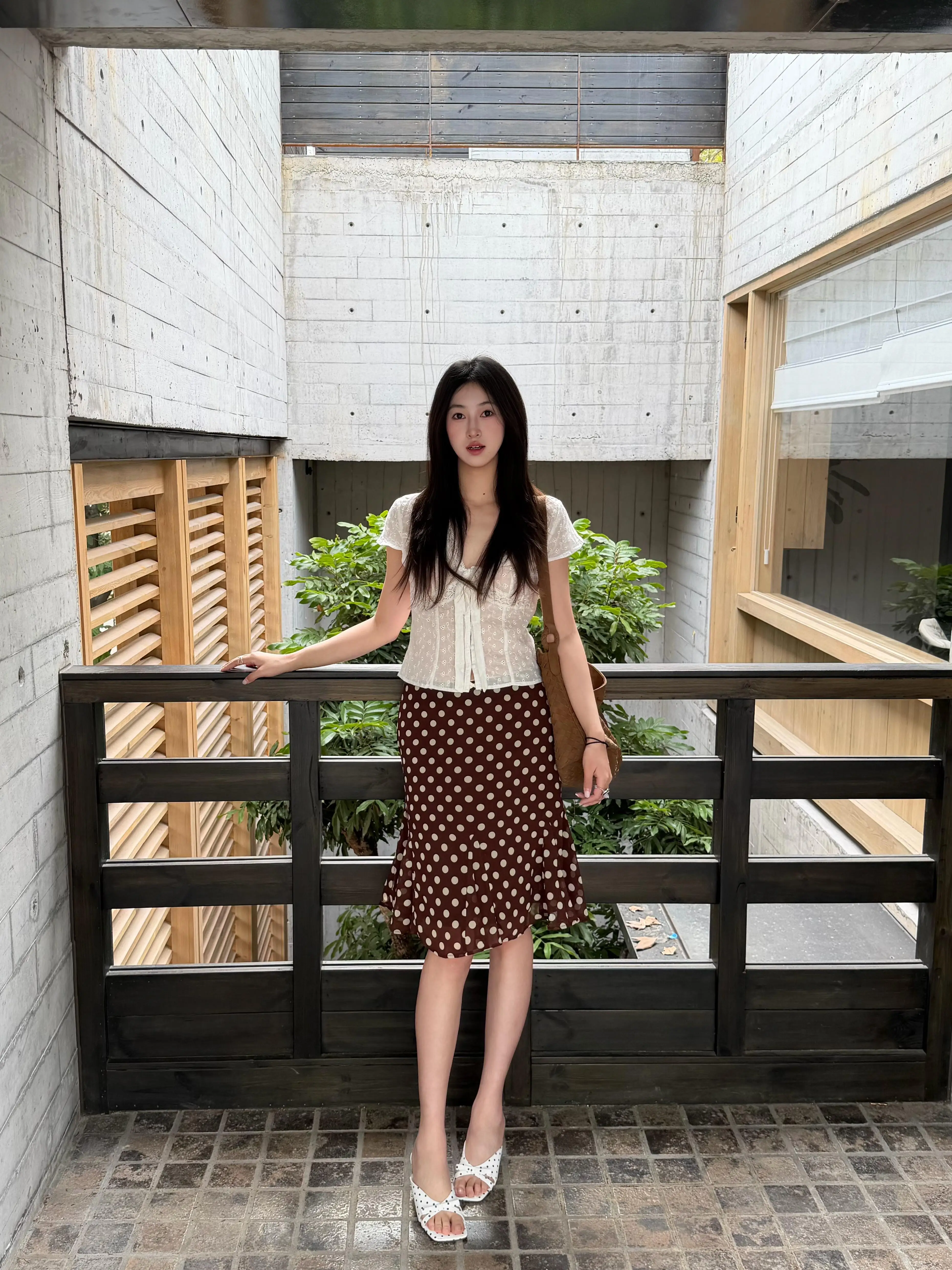 Low Waist Polka Dot Lace  Knot Fish Tail  Skirt Women's Summer New Style Pure Desire City Commute Casual Skirt