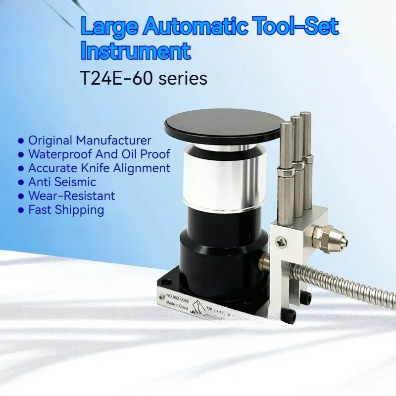T24E-60 CNC Z Axis Zero Tool Setter 60mm Diameter Probe Touch Sensor Tool Setting Gauge for CNC Lathe Machining Centers