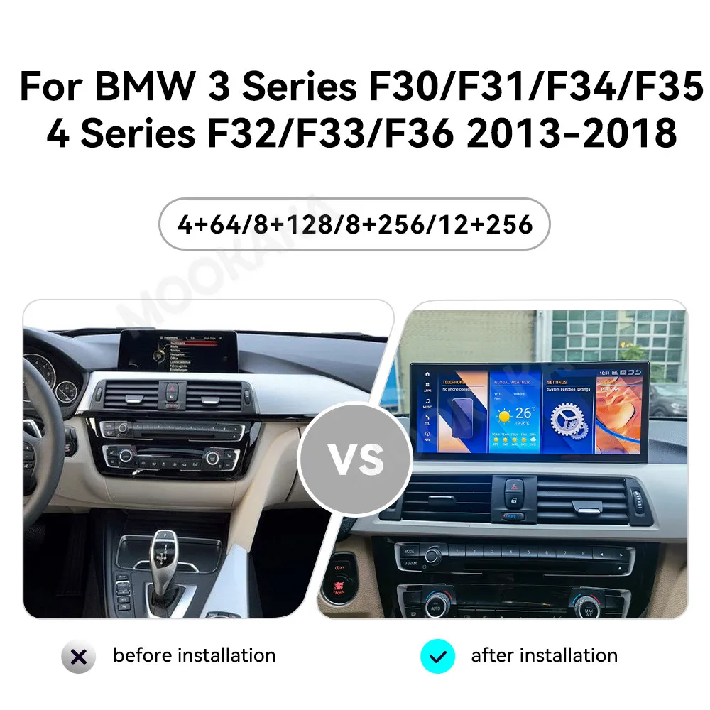 12.3 Inch For BMW 3 Series F30/F31/F34/F35 2013-2018 Multimedia Player Android 11 GPS Navigation Auto Head Unit Radio Media