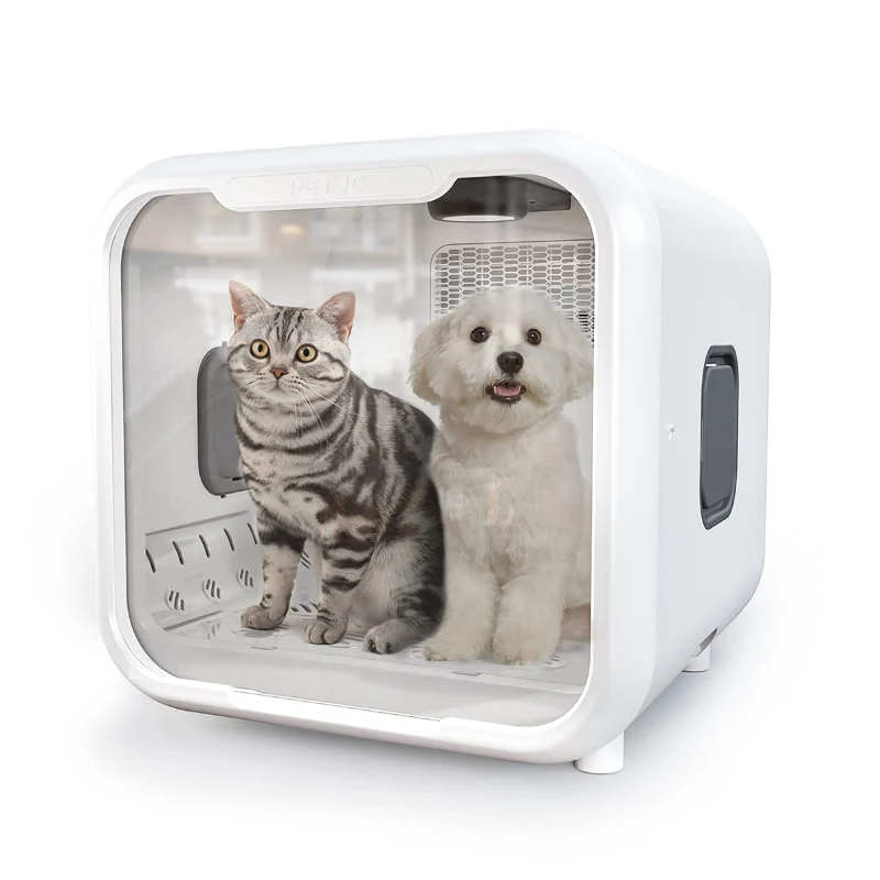 Automatic Pet Dryer Box For Cats Ultra Quiet Dog Hair Dryer 71L Smart Temperature Control 360 Degree Drying Box For Cat Puppy