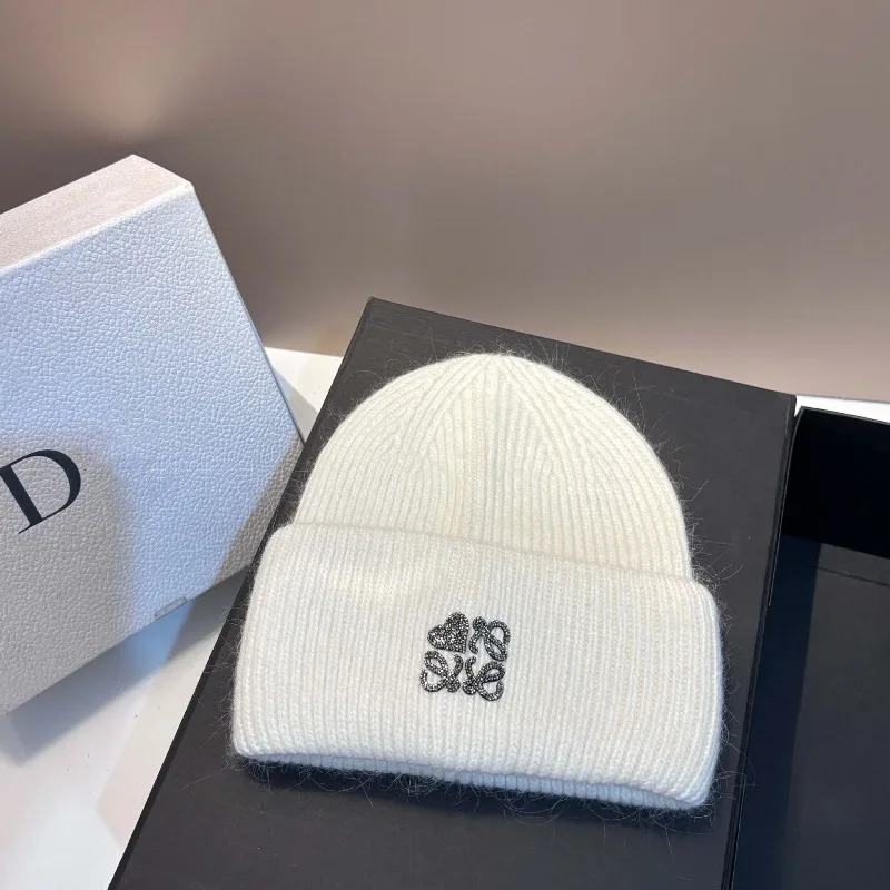 หมวกไหมพรมขนกระต่ายฤดูหนาวปี 2025 แบบพับสองชั้น บุขนหนานุ่ม ป้องกันหู อุ่นสบาย สำหรับอากาศหนาว