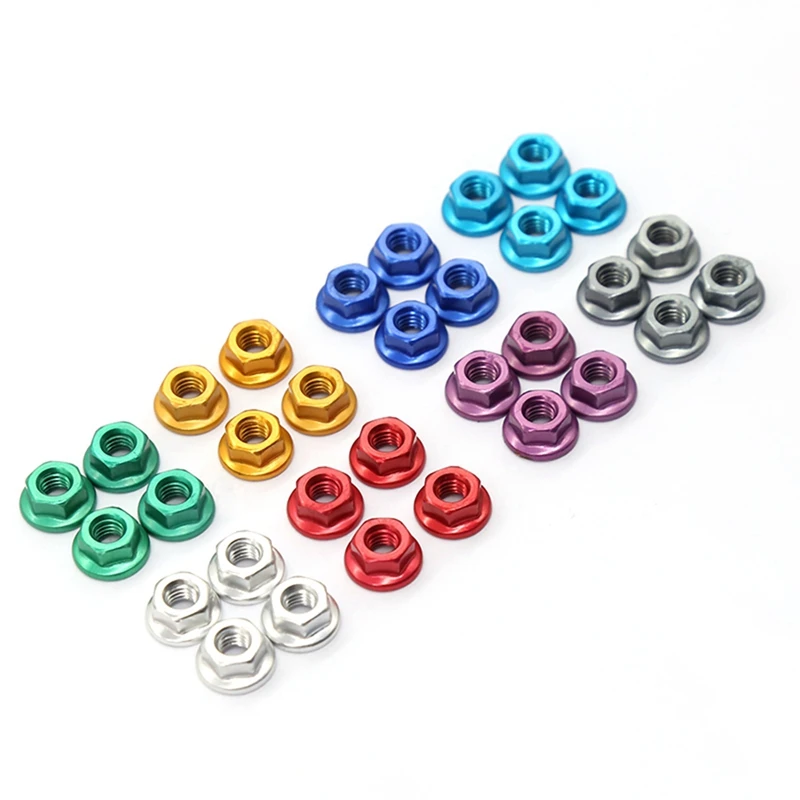 12PCS Metal M4 Wheel Lock Nuts For 1/10 RC Car Crawler Traxxas TRX4 TRX6 Axial SCX10 90046 AXI03007 Redcat MST