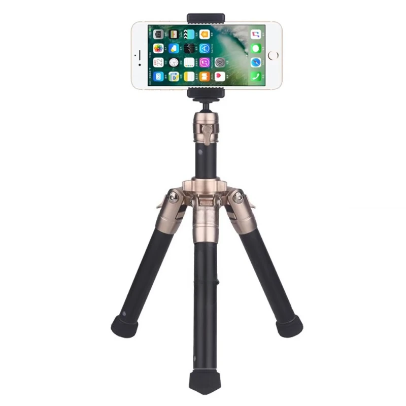 Aluminum Mini Smartphone Tripod Retractable Selfie Stick, Foldable Design, Strong Compatibility