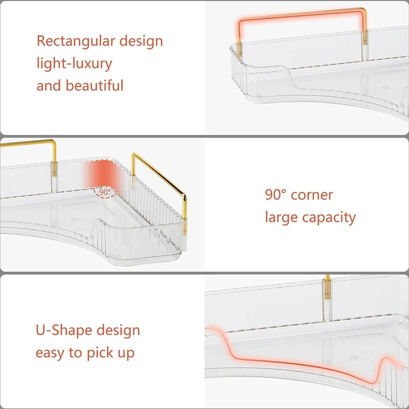 HOCounter-Étagère supérieure de maquillage durable, parfum de vanité, 2 niveaux