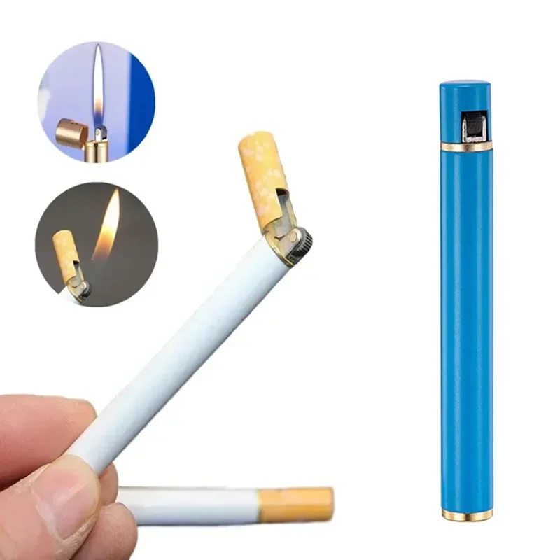 

New Mini Cigarette Accessories Gadget Gifts Compact Portable Cigarette Lighter Grinding Wheel Torch Gas Lighters Small Tools