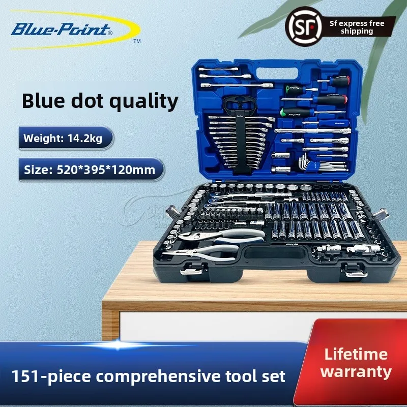 Tools 151-Piece Auto Repair Tool Box Set Ratchet Wrench Screwdriver Pliers Vehicle Repair Combination Tool Kit