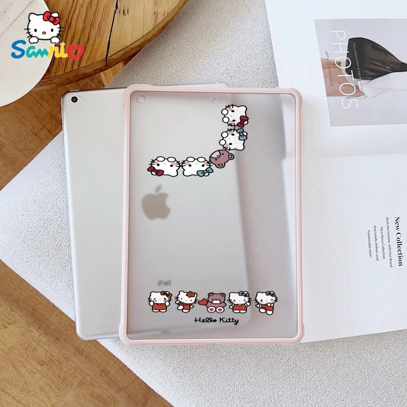 

Прозрачный чехол Sanrio Hello Kittypattern Pink для iPad, подходит для iPad Pro 2022/2024, iPad Air 3/5, iPad Mini 6, iPad 6/10