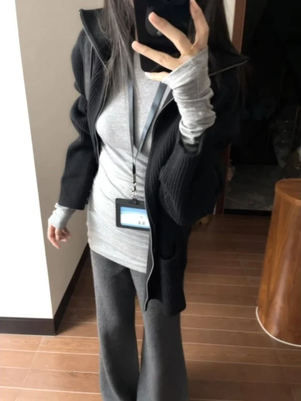 ay Long Sve T-irt レディース 2025年新作 冬用インナー/アウター スリムフィット ベースレイヤー 日常使い 通気性 快適