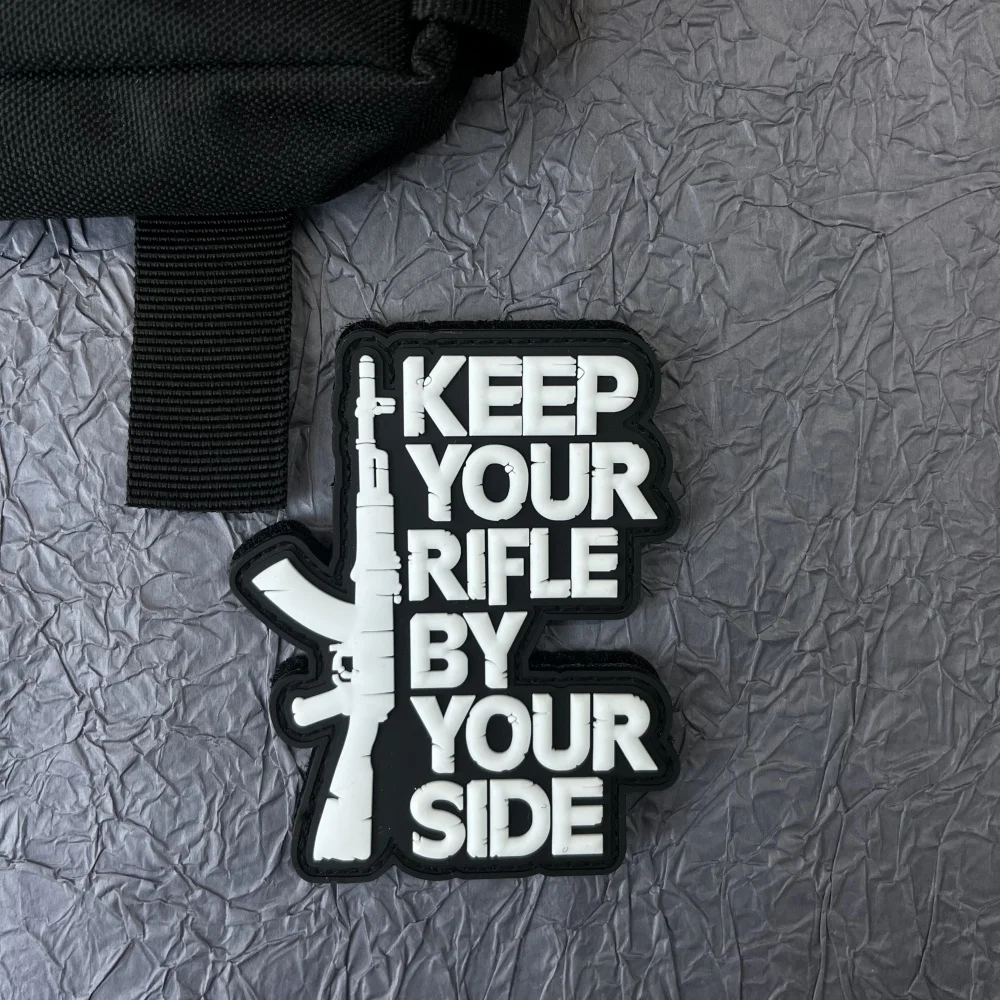 

Gun 3D PVC Patches on Clothes Backpack Tactical Hook and Loop Military Tactical Vest Stickers Patches Backpack Badges