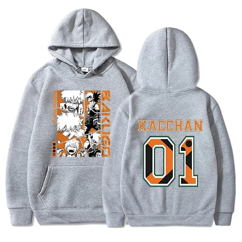 Anime Bakugou Katsuki printed hoodies for men and women, fashionable pullovers for autumn and winter, and women's sweatshirts - Image 6